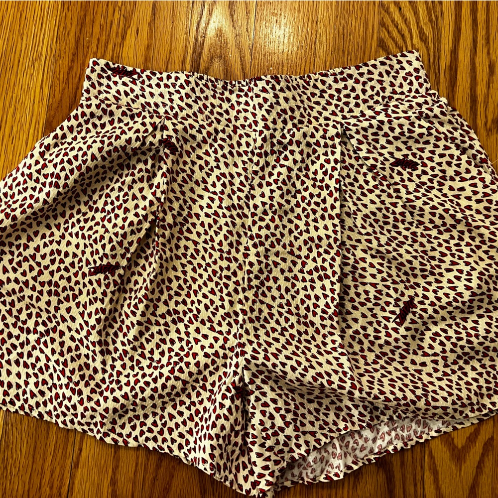 Zadig & Voltaire shorts with hearts! Like new!